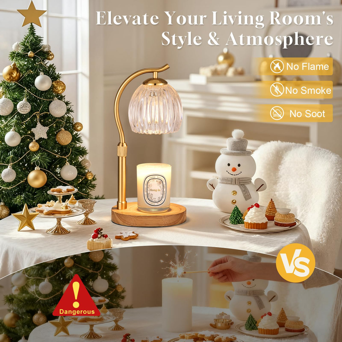 Candle Warmer Lamp with 2 Bulbs P2874