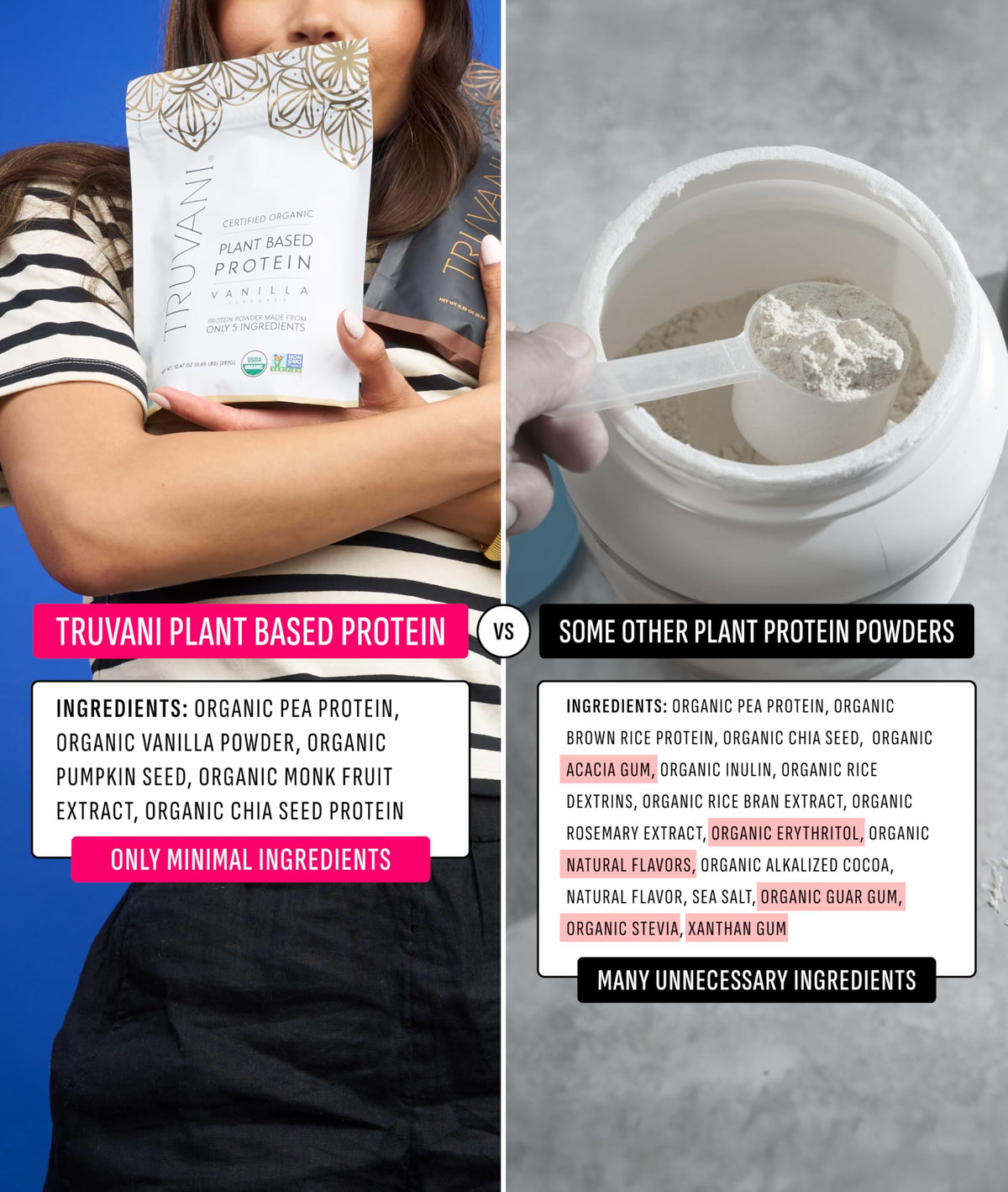 Organic Plant Based Protein Powder Vanilla 10 Servings H1895