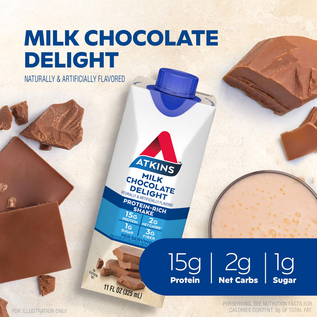Milk Chocolate & Dark Chocolate Protein Shake, 15g Protein, 12 Count V177139