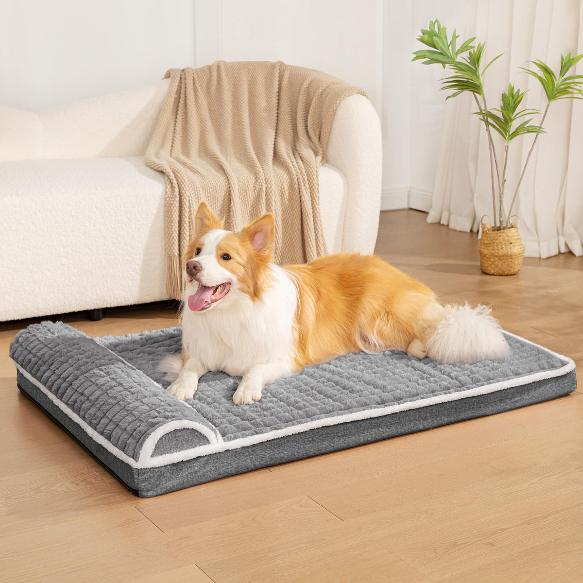 Large Dog Bed 36''X24'' Grey R7005