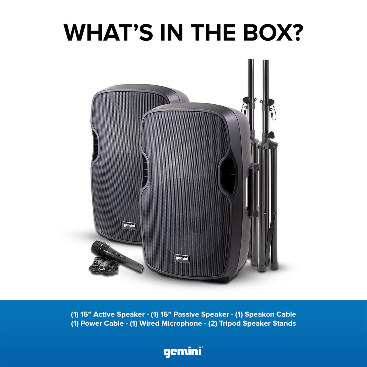 Portable Bluetooth PA Speaker System, 2000W, Black J51620
