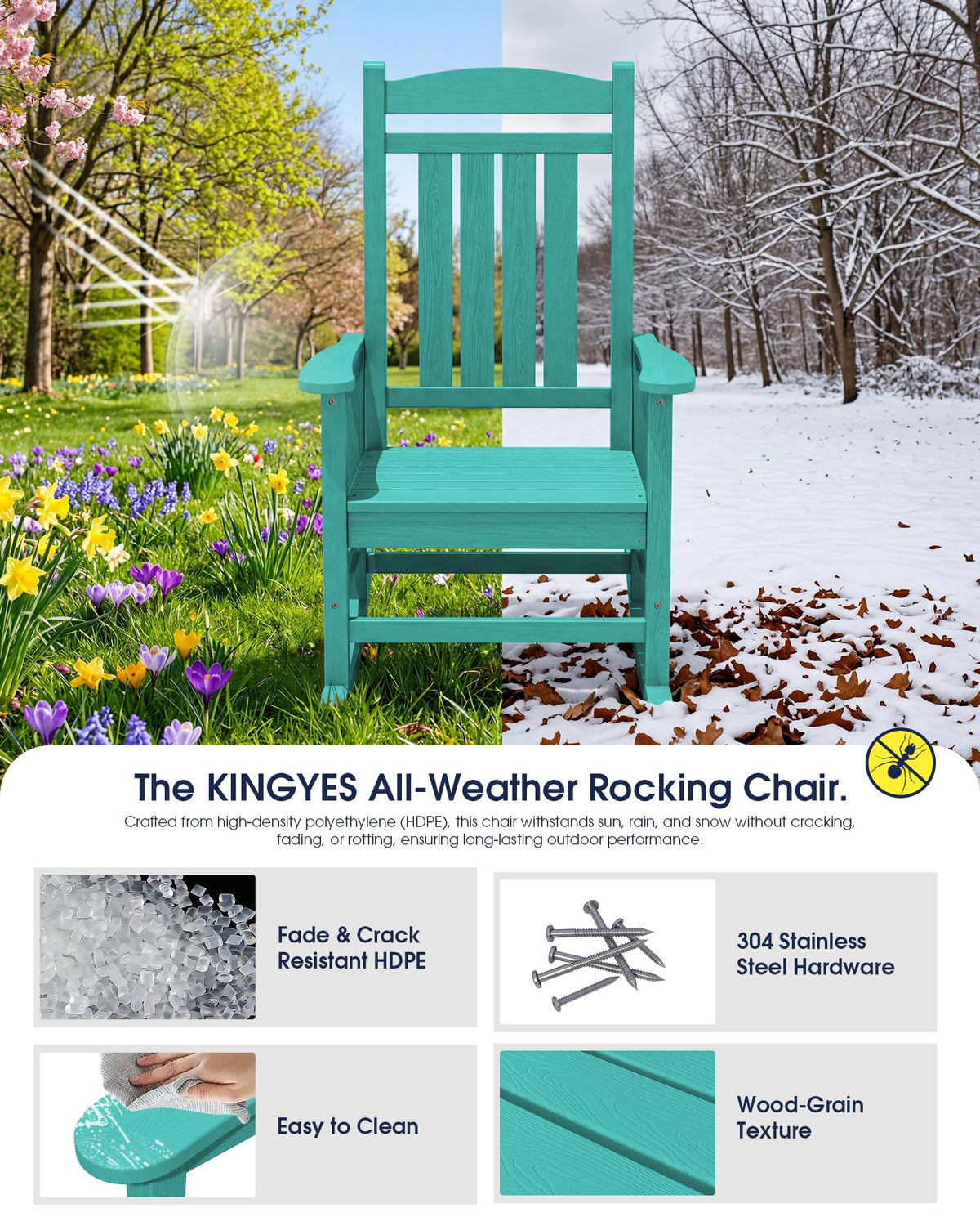 Oversized Outdoor Rocking Chair S622
