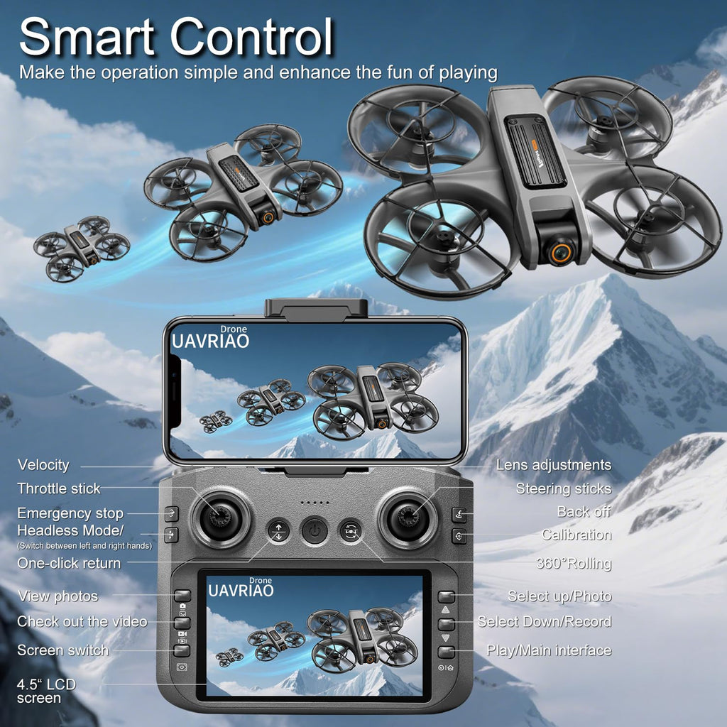 4.5-inch HD Screen Remote Control Drone with 2K Dual Cameras S7134