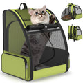 Green Expandable Breathable Mesh Cat Backpack Carrier C643