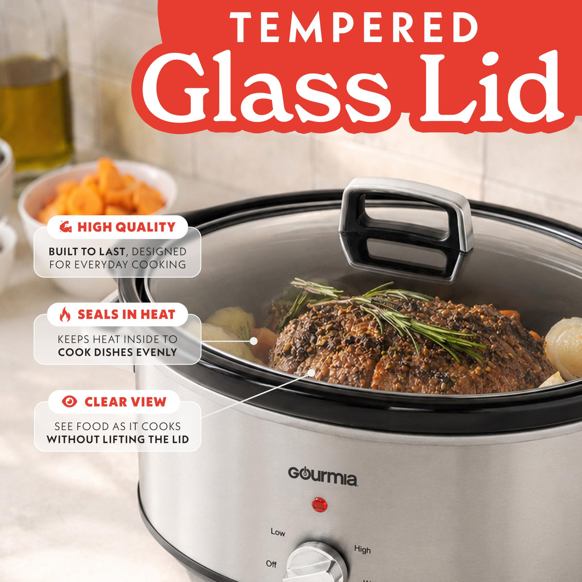 7 Qt Stainless Steel Slow Cooker U499