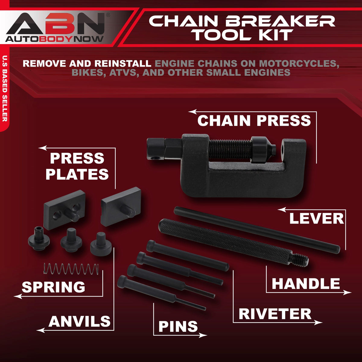 Chain Breaker Tool Kit with Storage Case 13 Piece U146