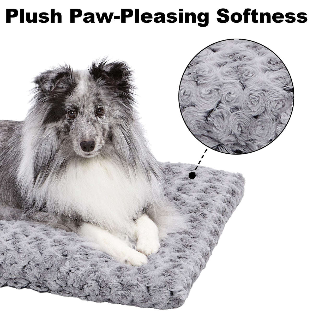 Gray Ombré Swirl Plush Pet Bed M3074