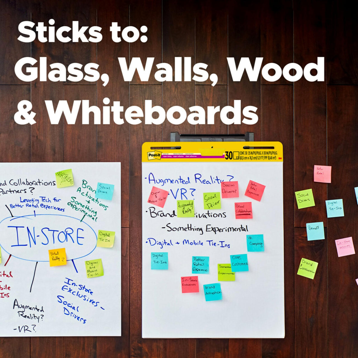 Mini Easel Pad, 15 x 18 in, White, 3 Pads B884689