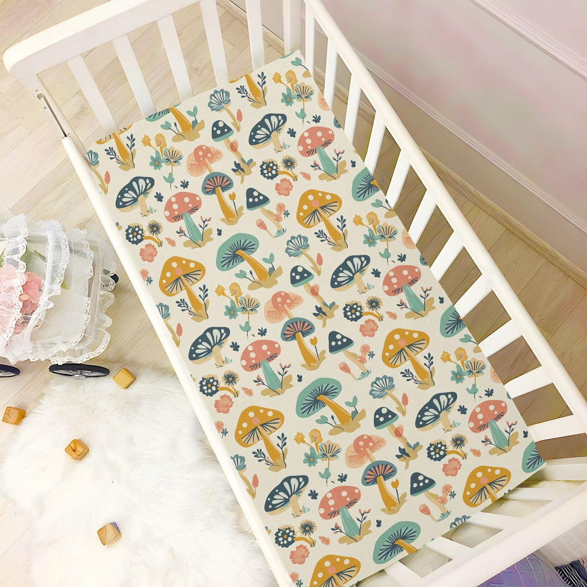 Soft Breathable Microfiber Fitted Crib Sheet, Standard Size 28in x 52in K26616