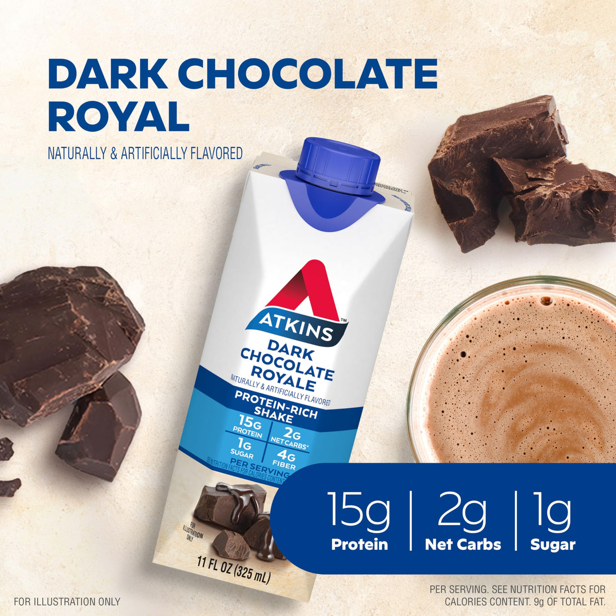 Milk Chocolate & Dark Chocolate Protein Shake, 15g Protein, 12 Count V177139