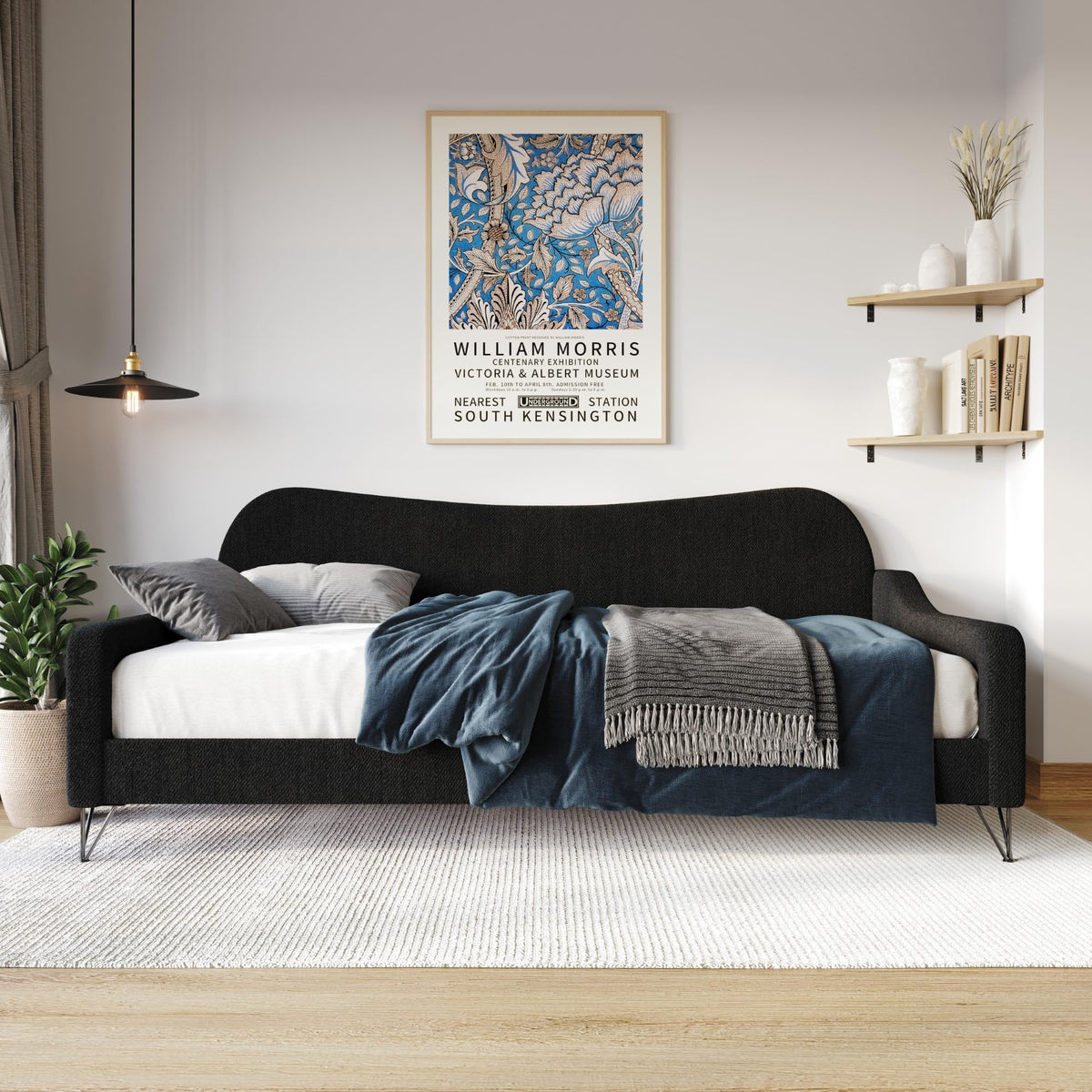 Twin Linen Upholstered Daybed Q392